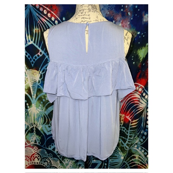 Blue Rain Cold Shoulder Blouse - Picture 2 of 4